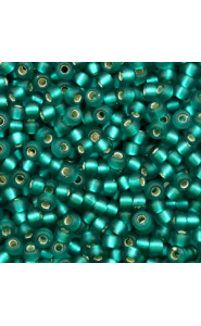 Miyuki rocailles Perlen 8/0 - Silverlined matte teal 8-2425F